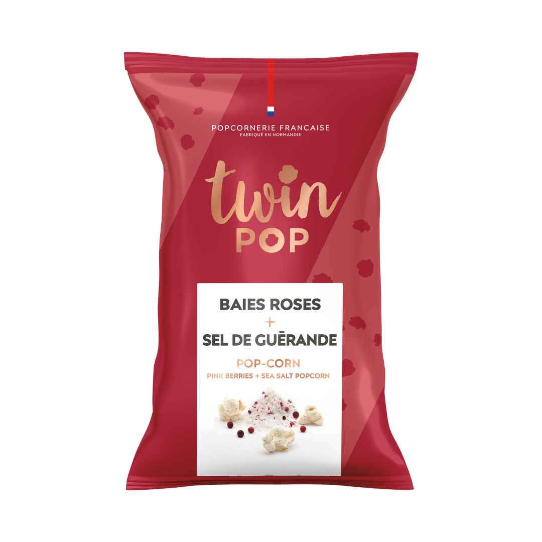 Popcorn Baies Roses + Sel de Guérande (GRAND SACHET 5x100g)
