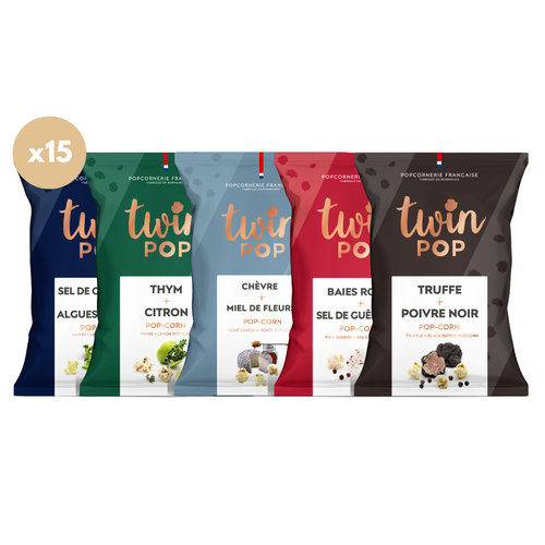 Assortiment Apéritif - Popcorn Salé (x15 PETITS SACHETS)