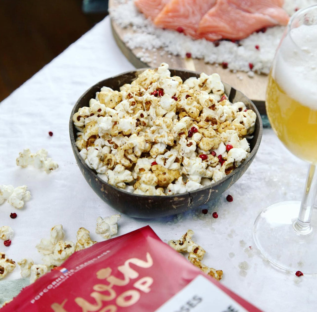 Popcorn Baies Roses + Sel de Guérande (GRAND SACHET 5x100g)