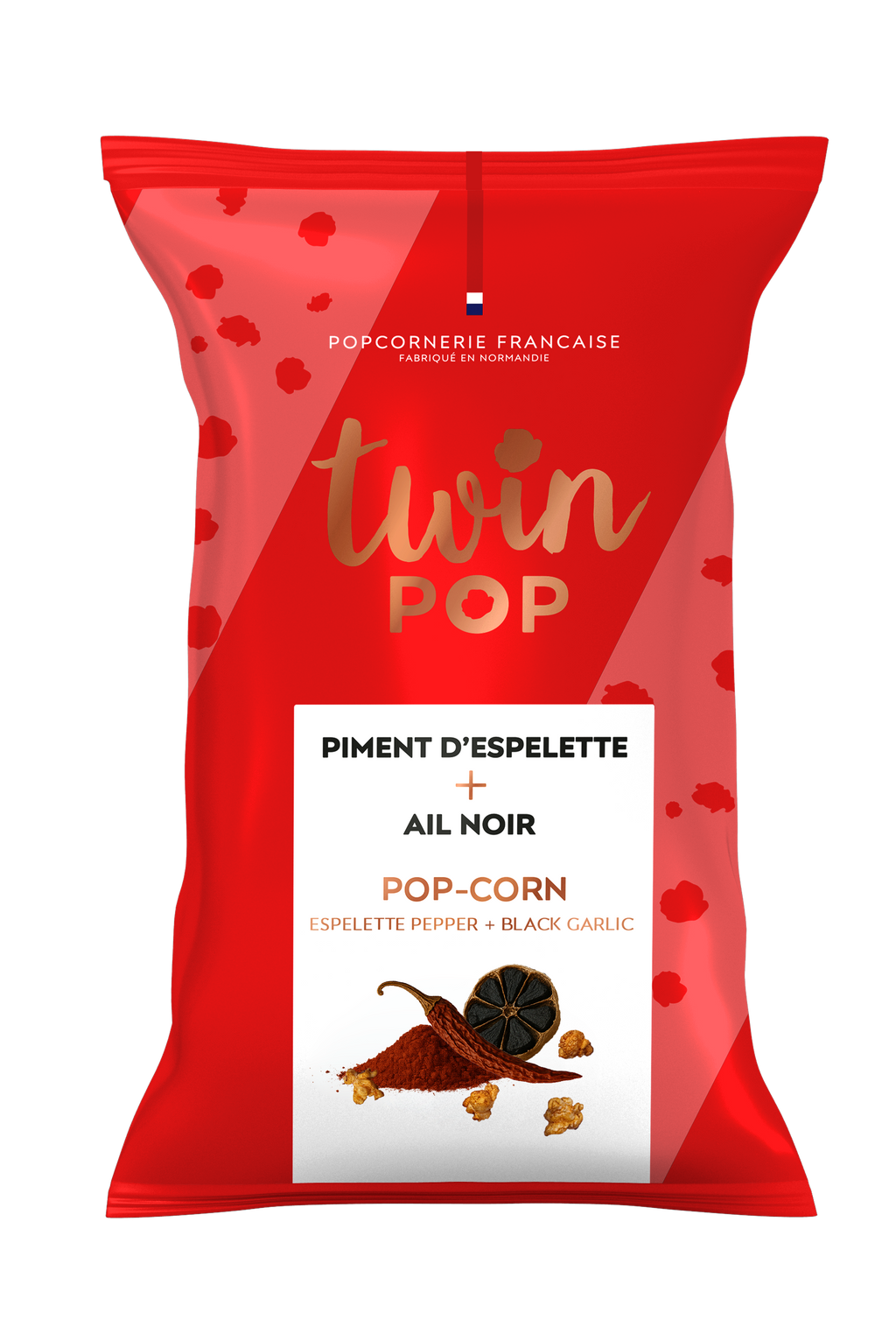 Popcorn Piment d'Espelette + Ail Noir (GRAND SACHET 5x100g)