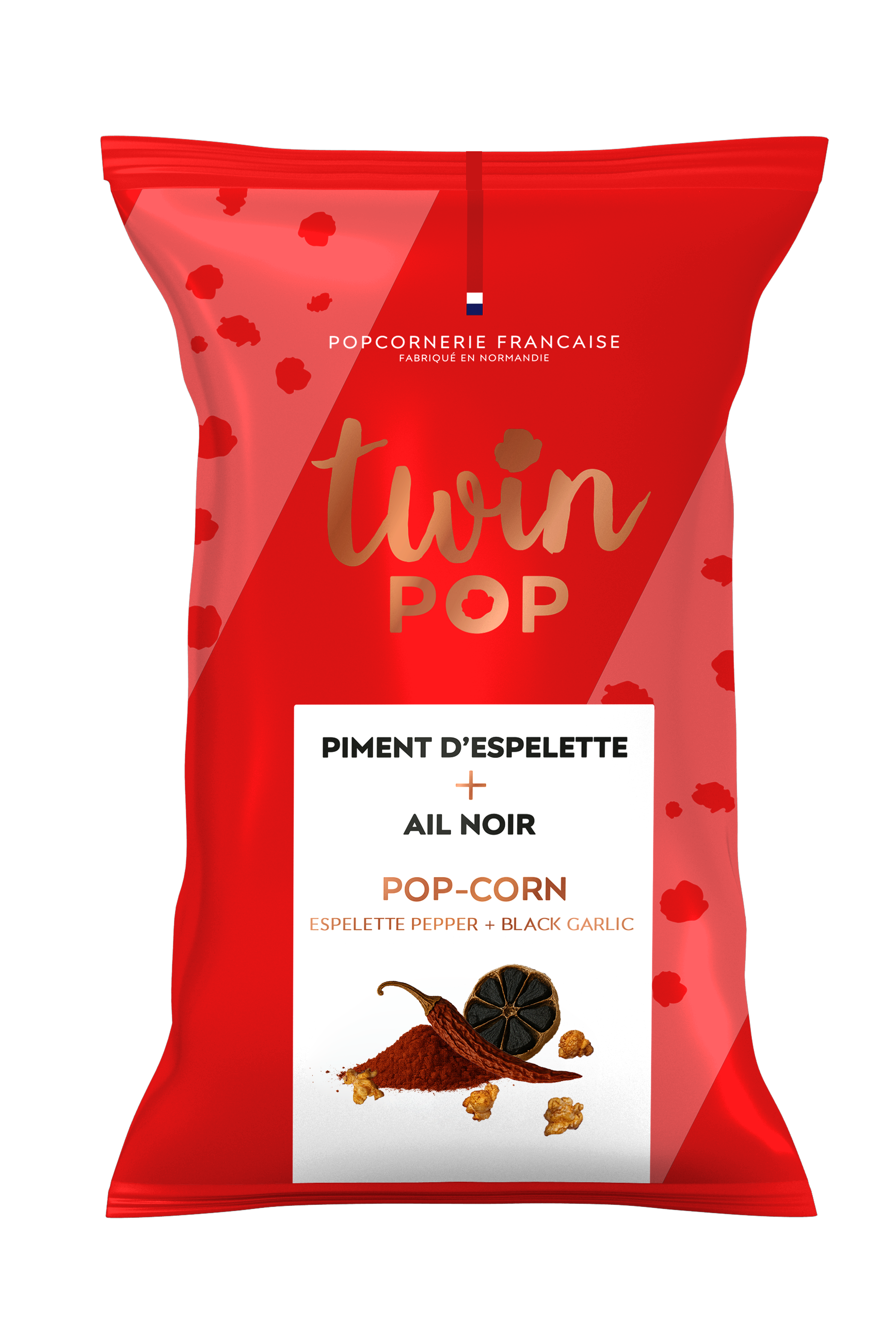Popcorn Piment d'Espelette + Ail Noir (GRAND SACHET 5x100g)