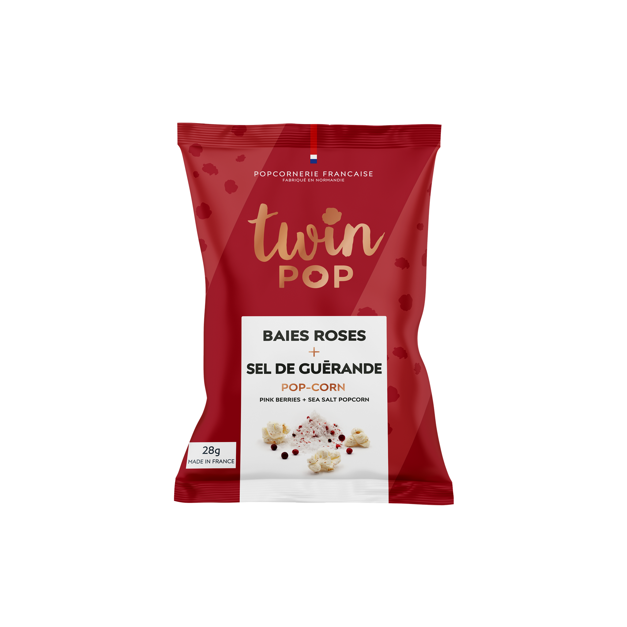 Popcorn Baies Roses + Sel de Guérande (PETIT SACHET x10)